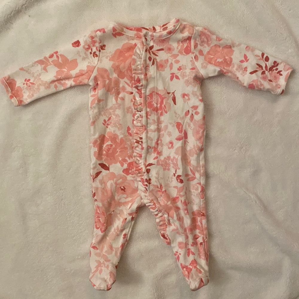 Floral baby girl pajamas